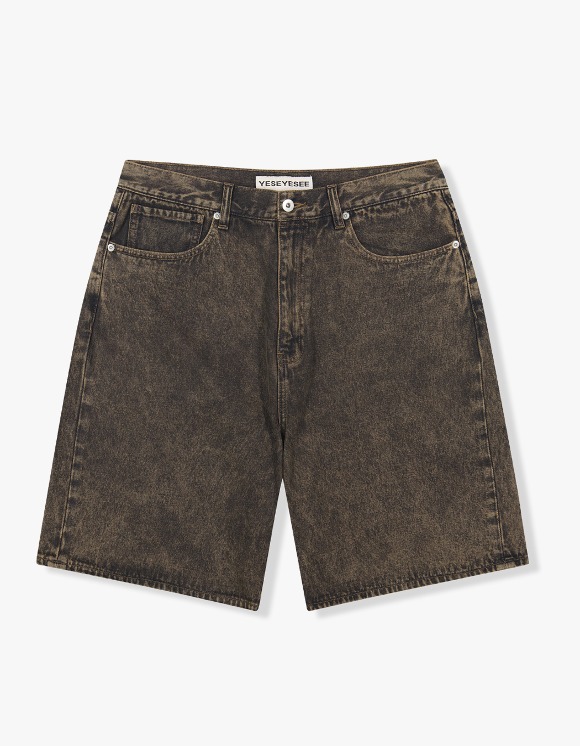 yeseyesee Basal 5 Pockets Denim Shorts-Brown | International Store
